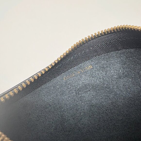 Comme des Garcons Small Classic Leather Zip-Up Pouch - Black - Picture 6 of 6